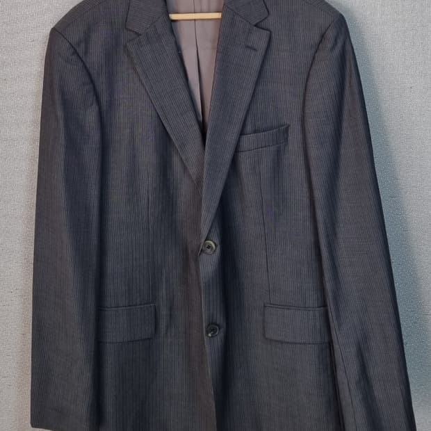 L (100) 휴고보스 그레이 버진울100% 블레이저 정장자켓
