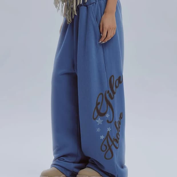 길라아카이브 로고 스웻팬츠 블루