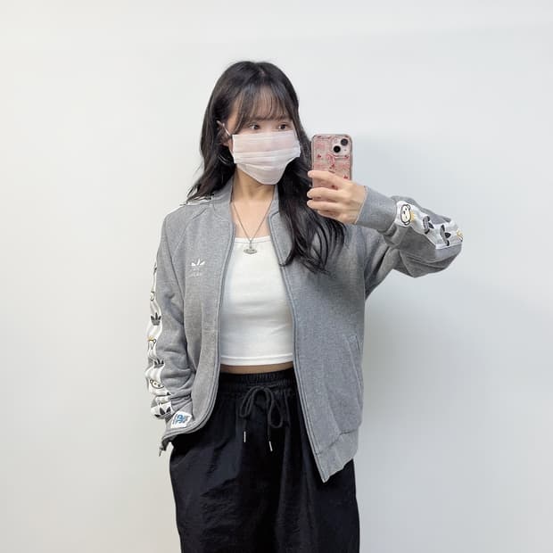아디다스 니고베어 스웻 트랙 집업 그레이