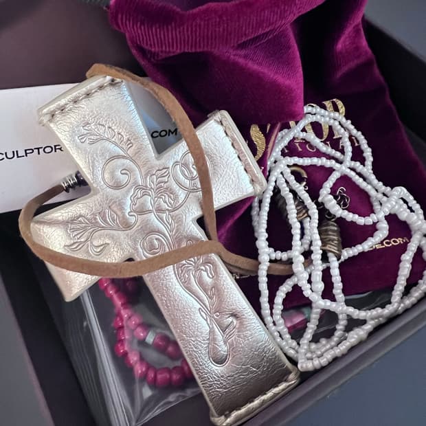 스컬프터 크로스 스트랩 레이어드 월렛 지갑 골드 카드홀더