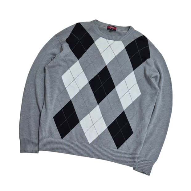 미즈노 아가일 니트