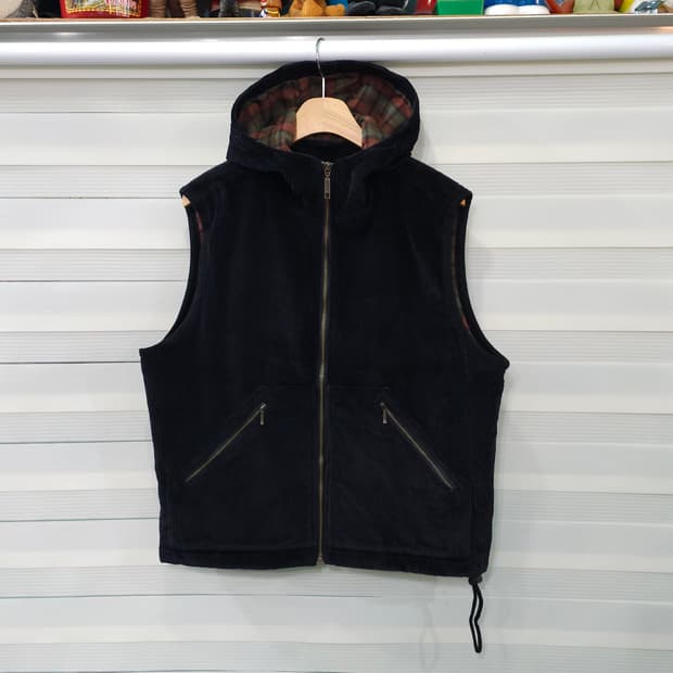 빈티지 PLUM FIELD 코듀로이 후드집업 베스트-L