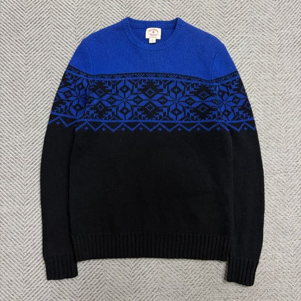 브룩스브라더스 눈꽃 울 니트 v1863