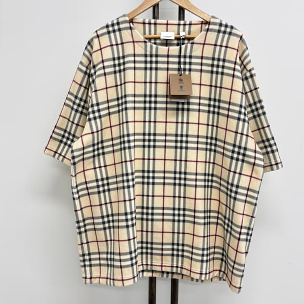 [L]버버리 체크 반팔티