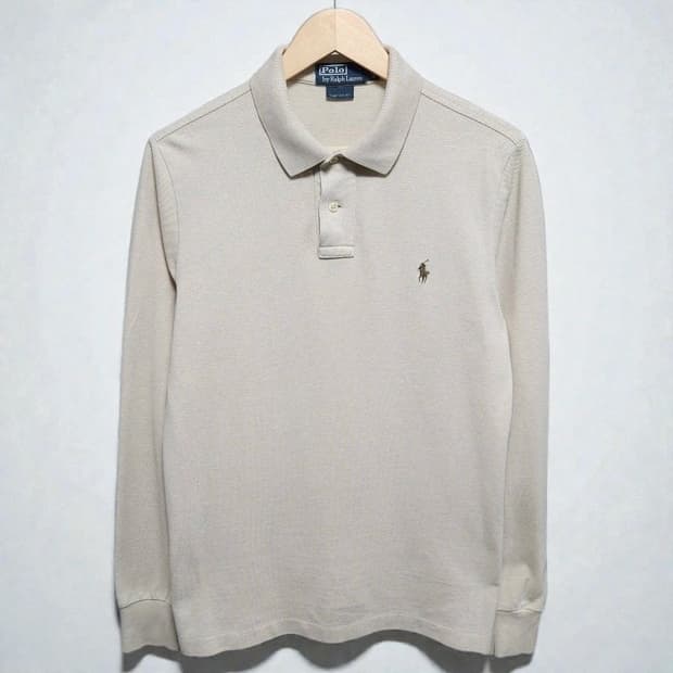 100)Polo 폴로 랄프로렌 긴팔 카라티 아이보리
