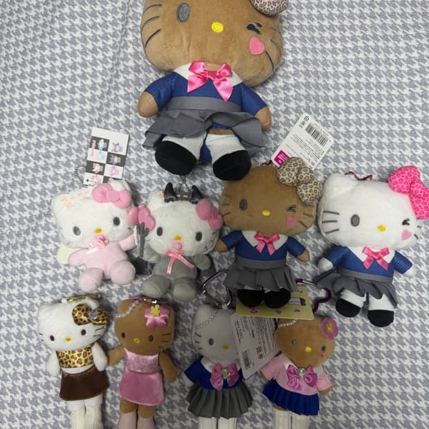 키티 키링 인형 교복 갸루 롱다리