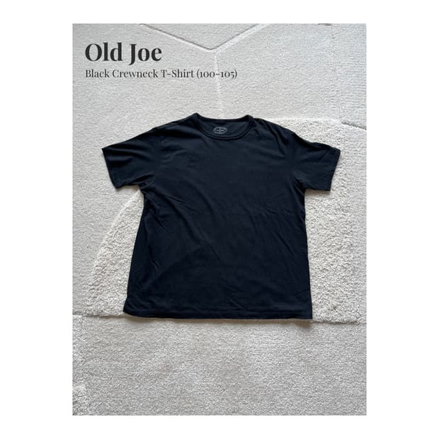 Old Joe 블랙 크루넥 반팔 티셔츠 (100-105)