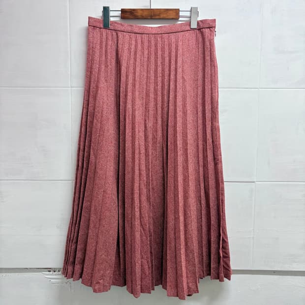 울캐미시어 보카시 플리츠 주름 롱 스커트 