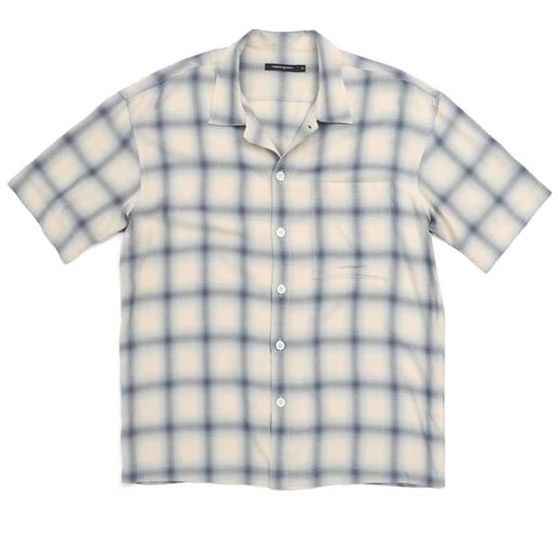 해칭룸 박스 셔츠 옴브레 체크 스카이 블루 4