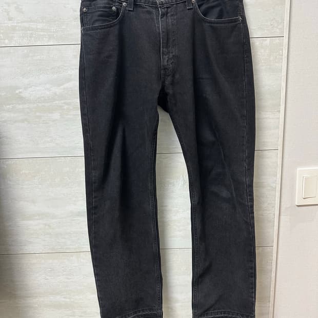 리바이스 워시드 블랙 데님 32 