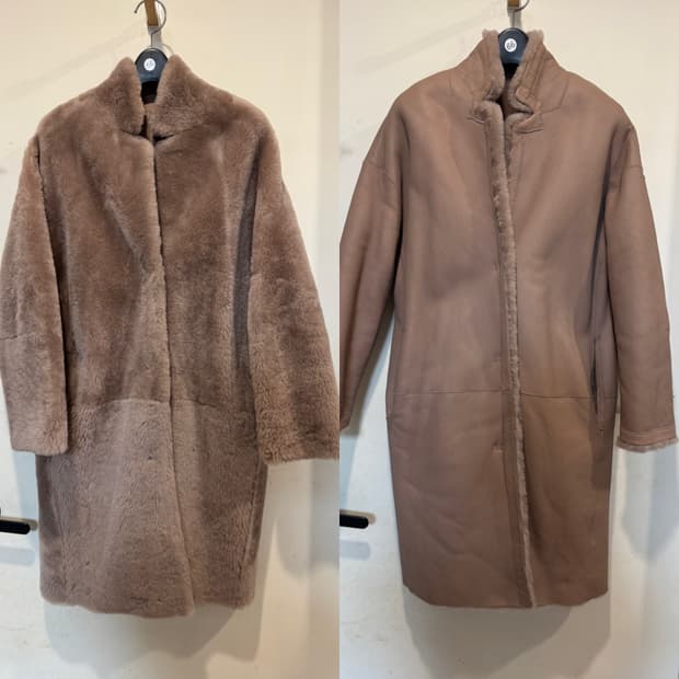 레니본 preju 리얼 램 양면 무스탕