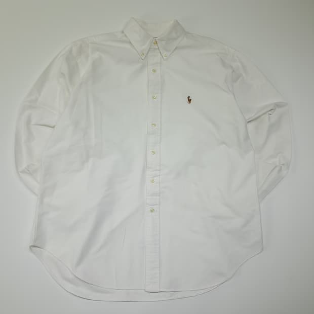 CL448 2XL 폴로 90s 코튼 멀티포니 버튼다운 화이트 셔츠 남방