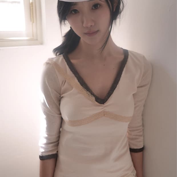 인앤양인하모니 Lace top, pink