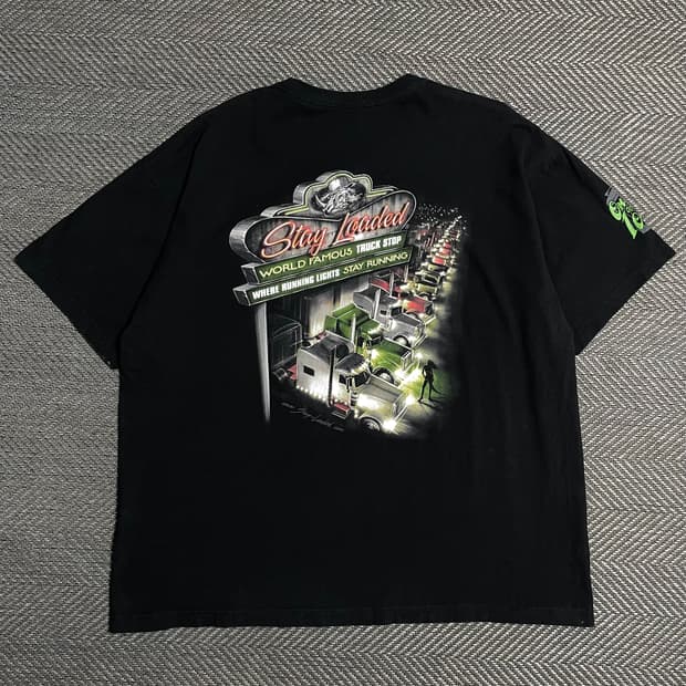USA 빈티지 트럭 스탑 빅로고 반팔 티셔츠 o 5162
