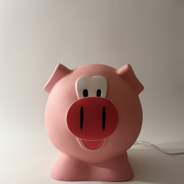 2000‘s 독일 빈티지 테이블 조명 돼지 램프 