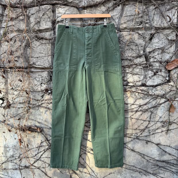 60s u.s.army 미군 오리지널 og-107 퍼티그 팬츠 34