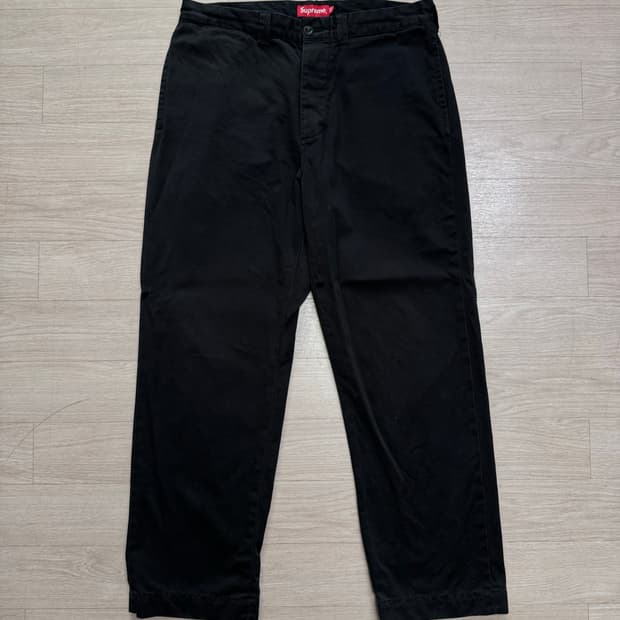 슈프림 핀업 걸 치노 팬츠 블랙 32