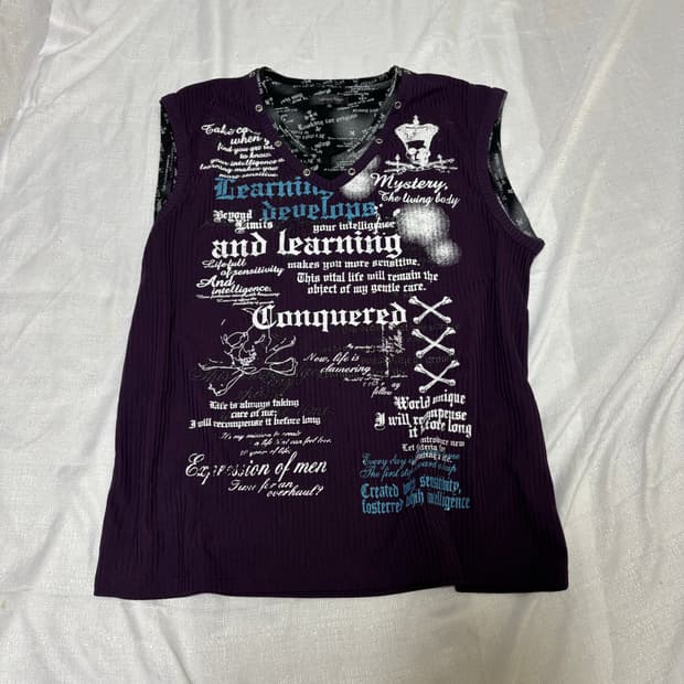 “Unknown” 00’s punk glitter Print Sleeve