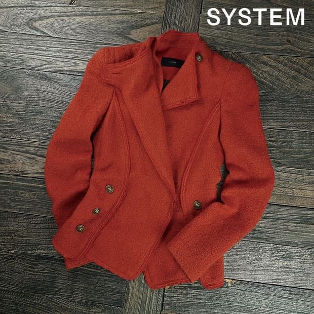 [시스템] 빈티지 슬림핏 더블 모직 자켓 M19191