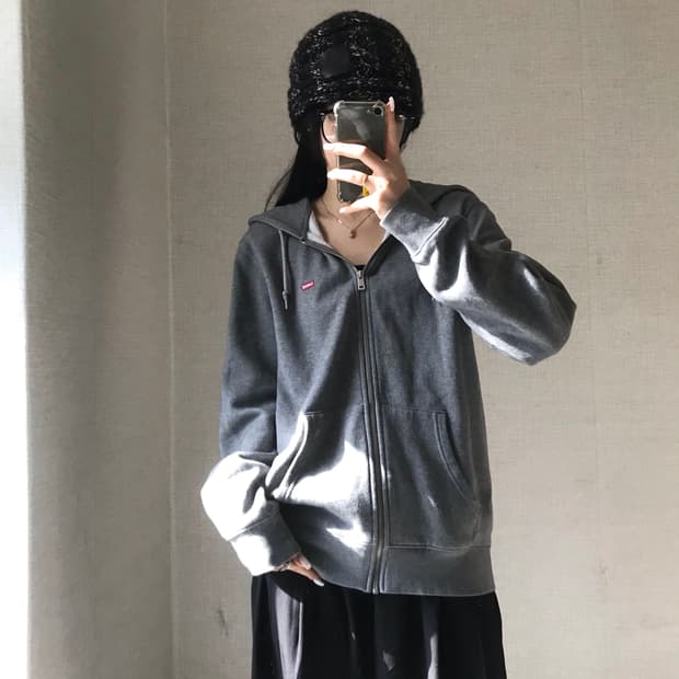 리바이스 그레이 후드집업