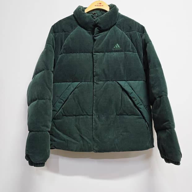 아디다스 코듀로이 다운패딩 점퍼 그린85