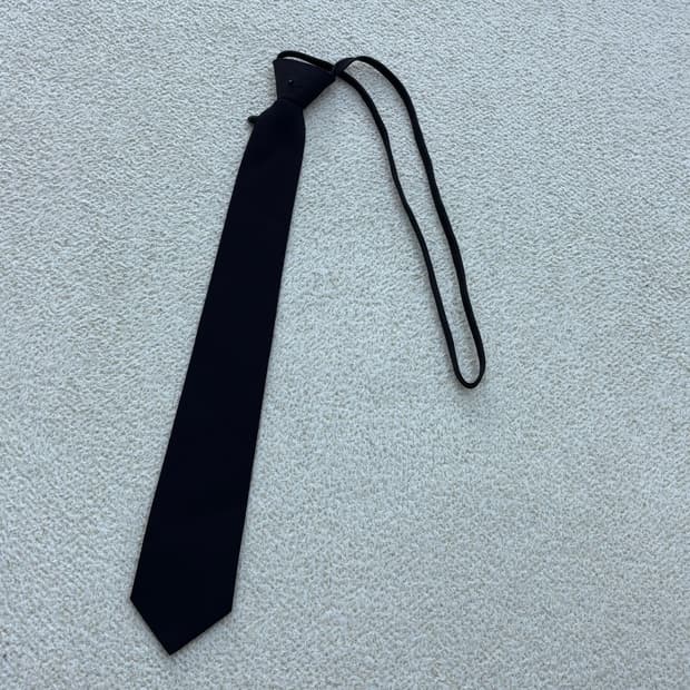 F 선영 네이비 컬러 넥타이 0420E