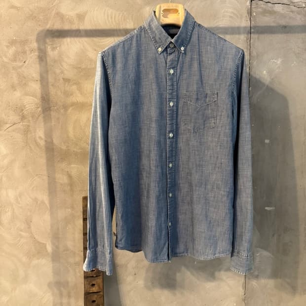 GAP 갭 샴브레이 버튼다운 셔츠 슬림100