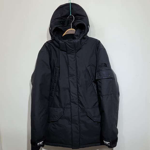 (105) 노스페이스 오리털 패딩점퍼 블랙 다운자켓 후드탈부착 