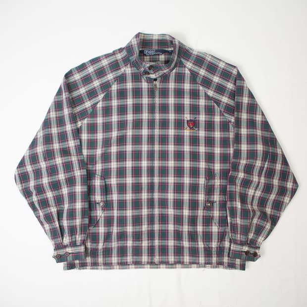 80s 폴로 랄프로렌 해링턴 체크 자켓