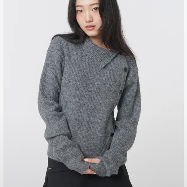 미세키서울 그레이 니트