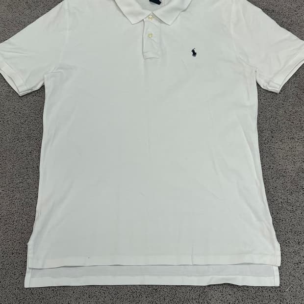(XL) 폴로 랄프로렌 주니어 PK 카라 티 화이트
