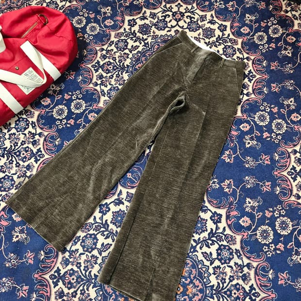 르팬시(LEFANCY) 워시드 벨루어 코튼 와이드 팬츠 S size