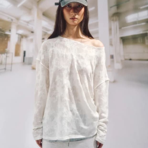 Somsoc ANN BURNT KNITTED TOP_WHITE