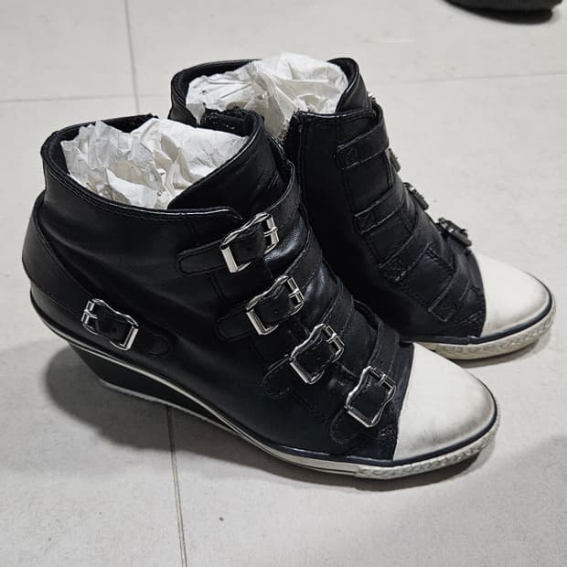 ASH 웨지힐 스니커즈 블랙 38