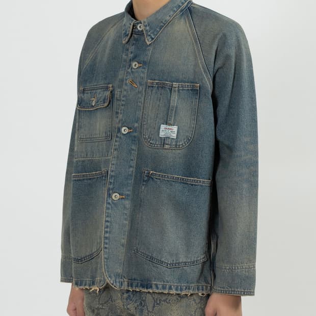 다이리쿠 데님 커버올 자켓 M DAIRIKU