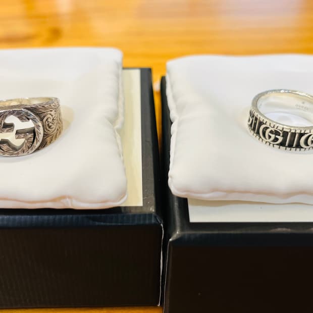 구찌 마몬트 반지(22호),  인터로킹 페이즐리 반지(24호)