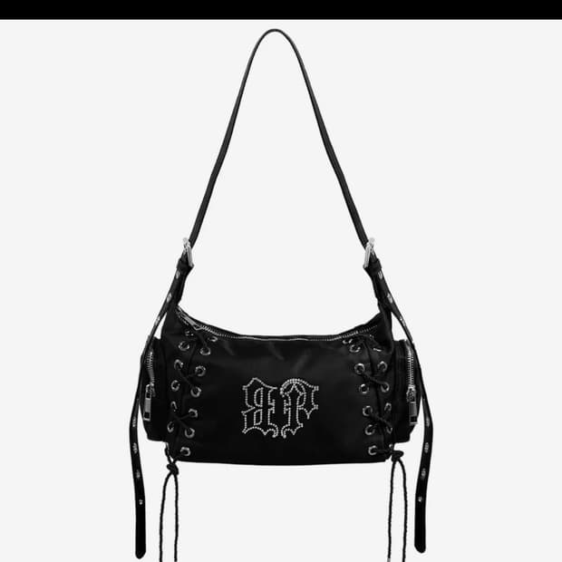 블랙퍼플 글로우코르셋백 블랙