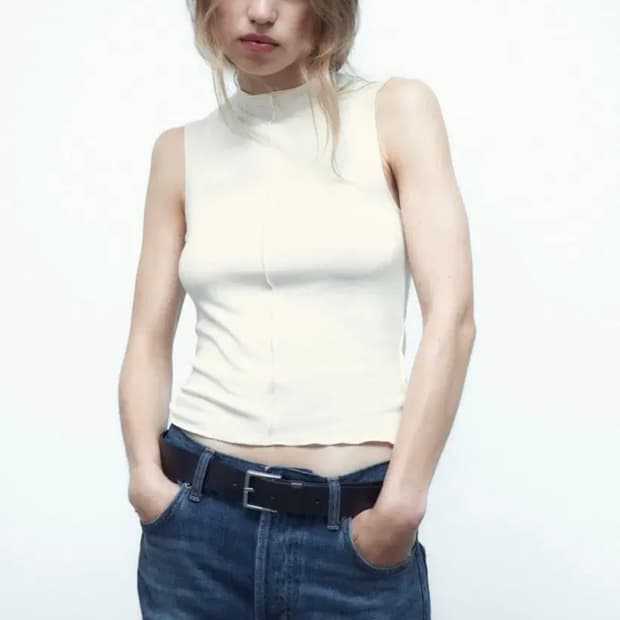 ZARA 자라 라인 티셔츠, 자라 홀터 티셔츠, 자라 반폴라 티셔츠