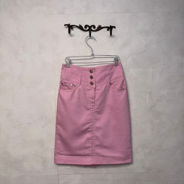 Luisa Spagnoli baby pink button midi sk