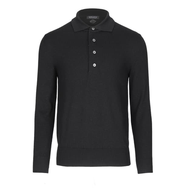 쉐입부티크 Premium WOOL Collar knit 블랙 새상품