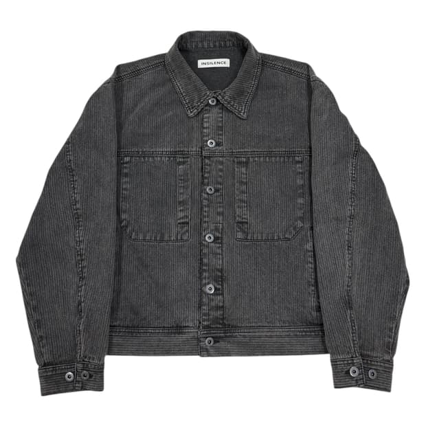 인사일런스 크롭 코드 데님 자켓 S