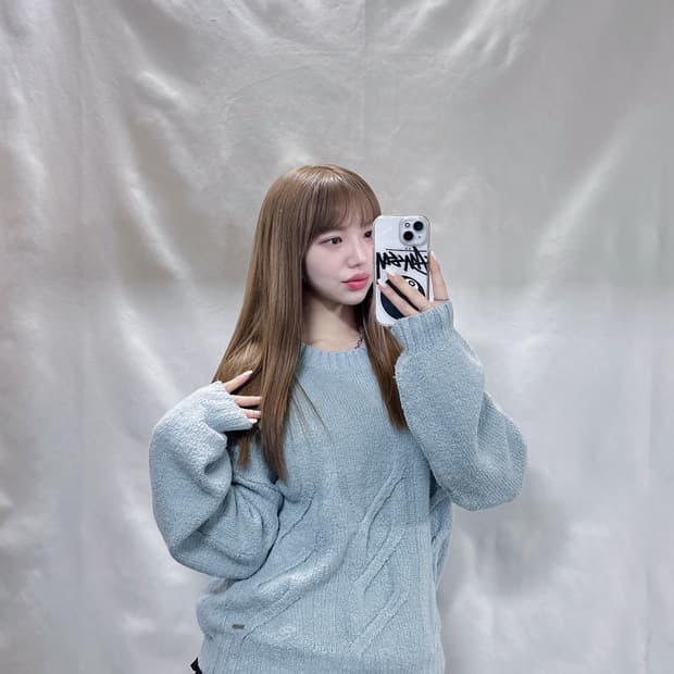 홀리스터 민트 오버핏 니트 