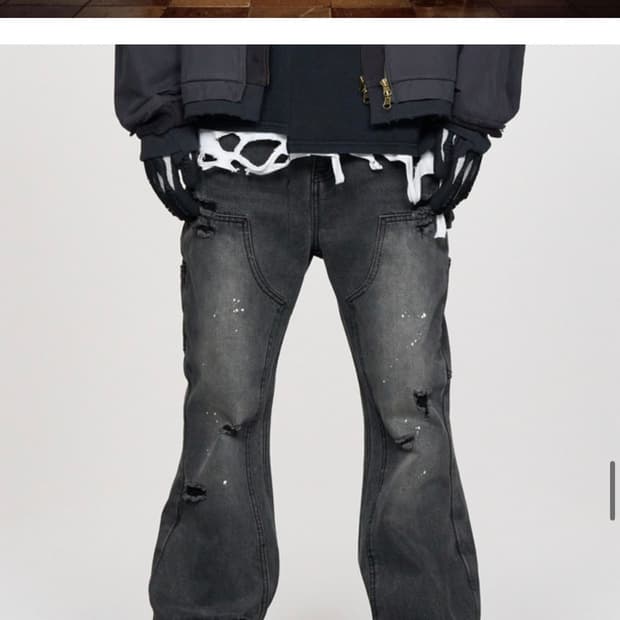 스키즘 인듀싱 DOUBLE KNEE BOOT CUT JEANS 판매합니다