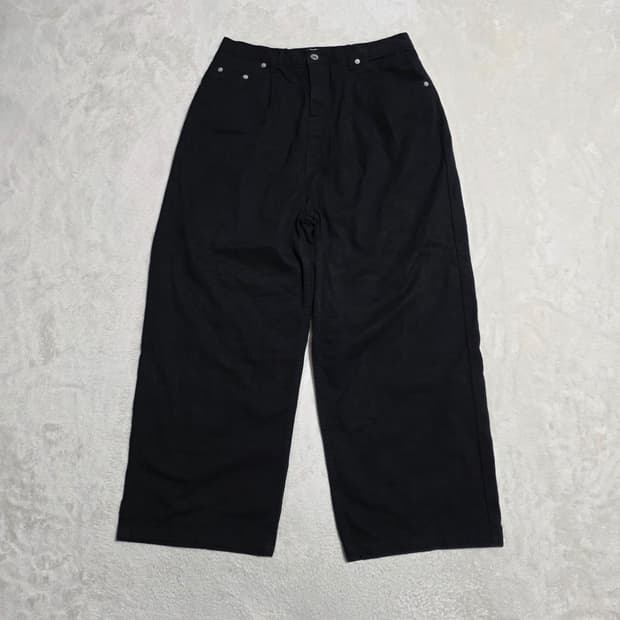 (M)공용 프로메나드 블랙 와이드 팬츠