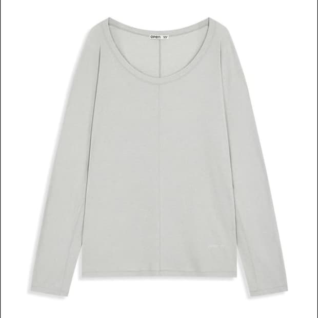 SCOOP NECK LOUNGE TOP, GRAY