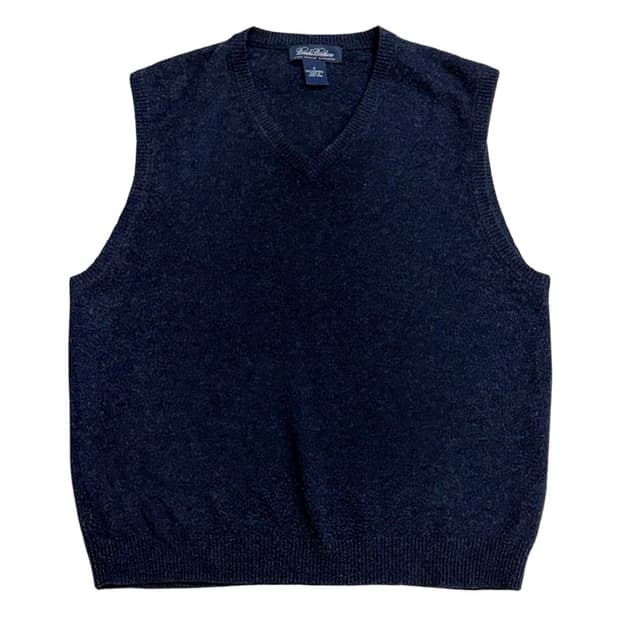 BROOKS BROTHERS 이탈리안 100% 캐시미어 니트 조끼 S