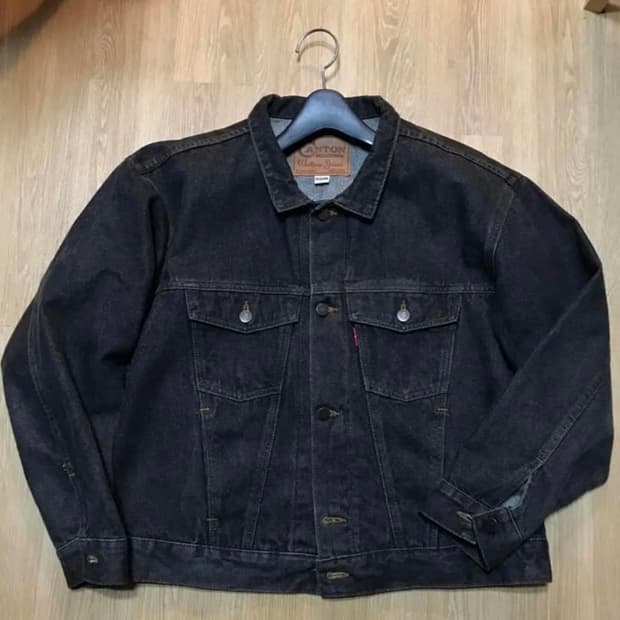 1시즌오프 데드스탁 90s 재팬 canton 흑청 트러커 지쟌 데님자켓