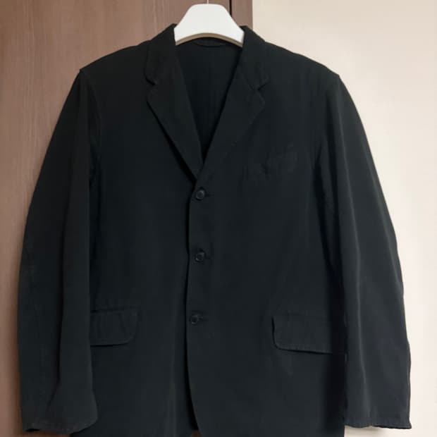 [1]23aw 코모리 가먼트다잉 블레이저 자켓 블랙