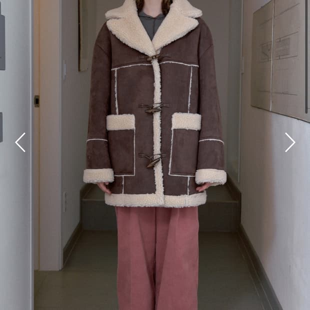 시눈 오버사이즈드 시어링 무스탕 자켓