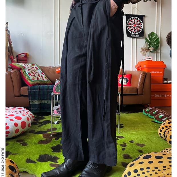 Max Mara Strap Detail Wide Linen Trouser